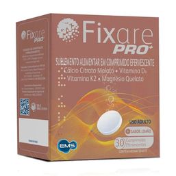 Suplemento Alimentar Cálcio Fixare Pro+ Limão 30 comprimidos efervescentes