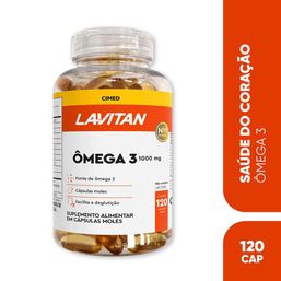 Ômega 3 1000mg Lavitan 120 Cápsulas Gelatinosas