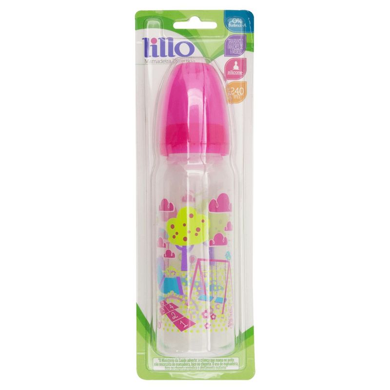 Mamadeira Lillo Divertida Tamanho 2 Cor Rosa 240ml 2