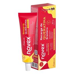 Creme de Cabelo Tratamento Reconstrutor Novex Recarga de Queratina Brasileira 80g