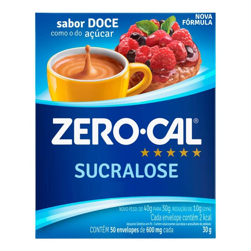 Ado ante Zero-Cal em P  Sucralose 50 Envelopes de 600mg cada  2