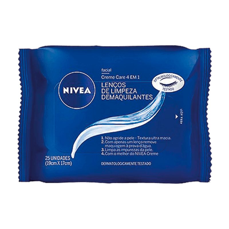 Len os Demaquilantes 4 em 1 Nivea Creme Care 25 unidades 0